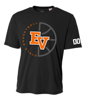 EV Girls BB Team Adult Men Cooling Performance Tshirt -Black
