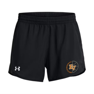 EV Girls BB Team Women’s UA Fly-By Unlined 3″ Shorts-Black/Black