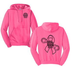 Fulton Breast Cancer Unisex Fleece Hooded Sweatshirt-Neon pink