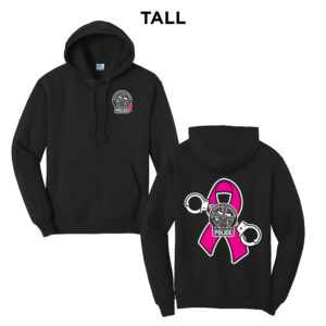 Fulton Breast Cancer Tall Fleece Hooded Sweatshirt-Black
