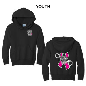 Fulton Breast Cancer Youth Fleece Hooded Sweatshirt-Black