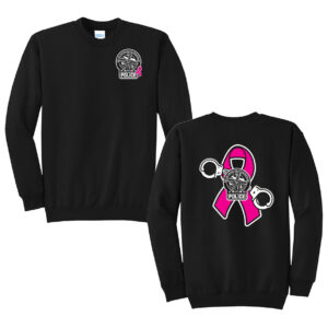 Fulton Breast Cancer Unisex Fleece Crewneck Sweatshirt-Black