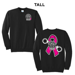 Fulton Breast Cancer Tall Fleece Crewneck Sweatshirt-Black
