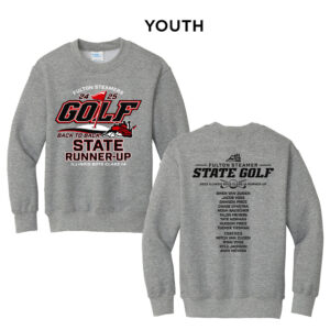 Fulton Golf Youth Crewneck Sweatshirt-Athletic Heather
