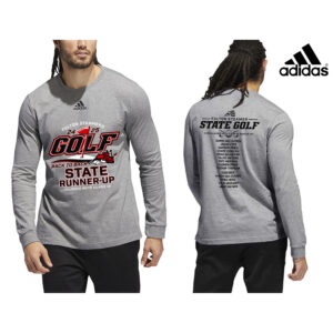 Fulton Golf Adidas Fresh BOS LONG sleeve ring-spun cotton Tee – Medium Grey Heather (XL-4X)