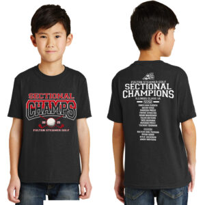 Fulton Sectional Champs Golf Youth Short Sleeve Tee-Black