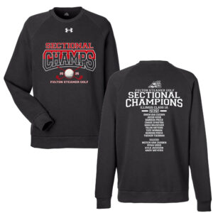 Fulton Sectional Champs Golf adult Under Armour UA Rival Fleece Crewneck Sweatshirt-Black