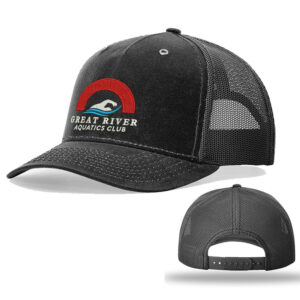 Great River Aquatics Richardson  Hawthorne Trucker  Mesh Back Adjustable back cap-Black