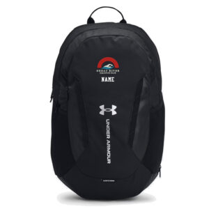 Great River Aquatics Under Armour Hustle 6.0 Team Backpack – BLACK