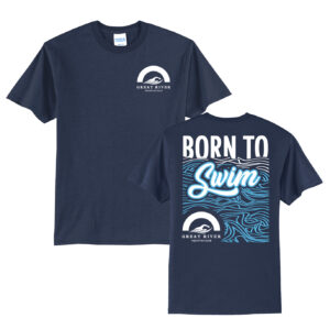 Great River Aquatics Unisex Short Sleeve Tee-Navy