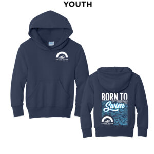Great River Aquatics Youth Fleece Hooded Sweatshirt-Navy