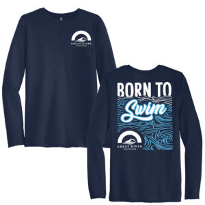 Great River Aquatics Unisex Performance Long Sleeve Shirt-Navy