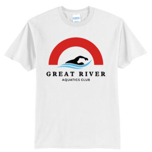 Great River Aquatics Unisex Short Sleeve Tee-White