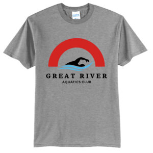 Great River Aquatics Unisex Short Sleeve Tee-Athletic Heather