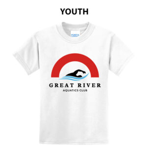 Great River Aquatics Youth Short Sleeve Tee-White