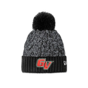 GV Football New Era Marled Knit Pom Beanie-Black/Graphite/ White