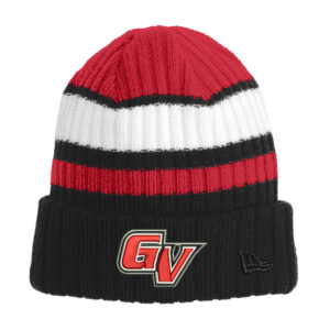 GV Football New Era Ribbed Tailgate Beanie-Red/ Black