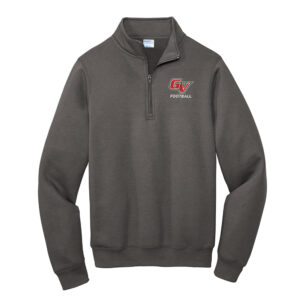 GV Football Unisex Core Fleece 1/4-Zip Pullover Sweatshirt -Charcoal
