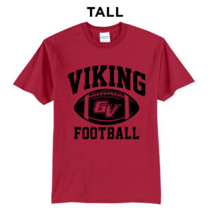 GV Football Tall Short Sleeve Tee-Red