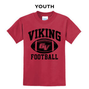 GV Football Youth Short Sleeve Tee-Red