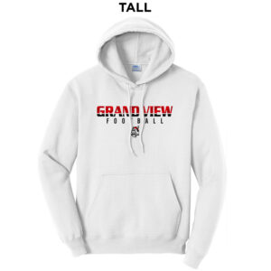 GV Football Tall Fleece Hooded Sweatshirt-White