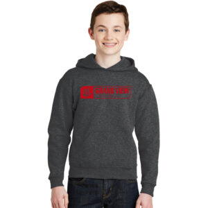 GV Football Youth Fleece Hooded Sweatshirt-Black Heather