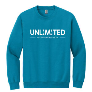 Hastings Show Choir Unisex Fleece Crewneck Sweatshirt-Sapphire