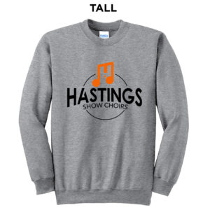 Hastings Show Choir Tall Fleece Crewneck Sweatshirt-Athletic Heather
