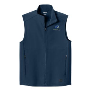 IHMVCU OGIO Men Kinetic Soft Shell Vest-Rich Blue Navy