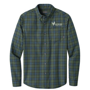 Jaybird Eddie Bauer men Long Sleeve Favorite Flannel Plaid Shirt-Soft Olive Plaid