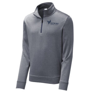 Jaybird Sport-Tek Men PosiCharge Sport-Wick Heather Fleece 1/4 Zip Pullover-True Navy heather