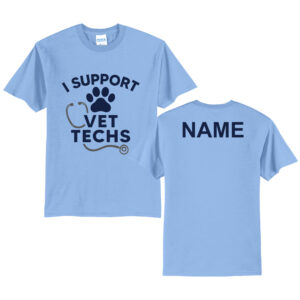 Vet Techs Unisex Short Sleeve Tee-Light Blue
