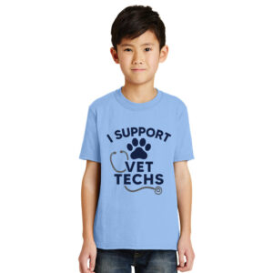 Vet Techs Youth Short Sleeve Tee-Light Blue