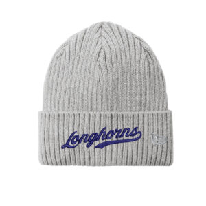 Longfellow Elementary New Era Core Classic thick rib knit Cuff Beanie stocking cap-heather Grey