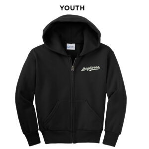 Longfellow Elementary Youth Classic Full-Zip Hooded Sweatshirt-Black