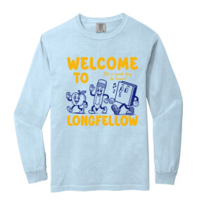 Longfellow Elementary Comfort Colors Heavyweight Ringspun Long Sleeve Tee Unisex-Chambray