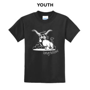 Longfellow Elementary Youth Short Sleeve Tee-Black