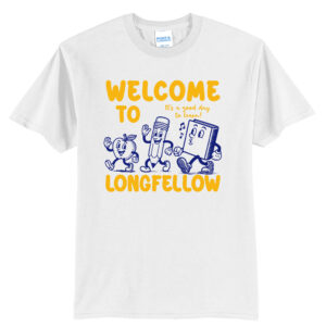 Longfellow Elementary Unisex Short Sleeve Tee-White