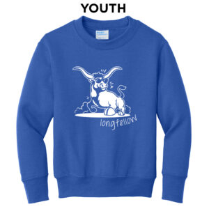 Longfellow Elementary Youth Fleece Crewneck Sweatshirt-Royal