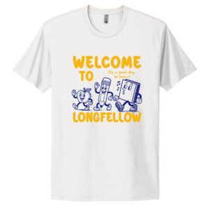 Longfellow Elementary Unisex Premium Short Sleeve Tee-White