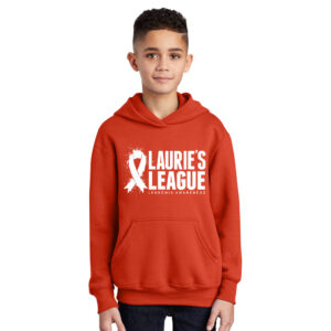Lauries League Youth Hooded Sweatshirt-Orange