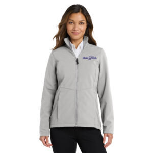 Make A Wish Iowa Port Authority Women’s Collective Soft Shell Jacket-Gusty Grey