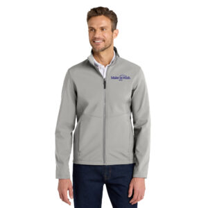 Make A Wish Iowa Port Authority Collective Soft Shell Jacket Men-Gusty Grey