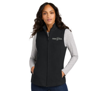 Make A Wish Iowa Port Authority Women’s C Free Fleece Vest-Black