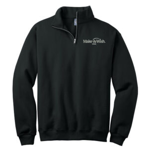 Make A Wish Iowa JERZEES Unisex Nublend Cadet Collar Sweatshirt-Black
