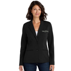 Make A Wish Iowa Port Authority Ladies Knit Blazer-Black