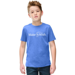Make A Wish Iowa Youth premium Short Sleeve Tee-Heather Royal
