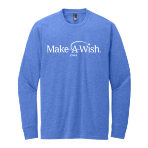 Make A Wish Iowa District Perfect Blend CVC Long Sleeve Tee Unisex-Heather Royal