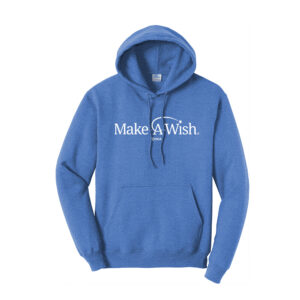 Make A Wish Iowa Unisex Fleece Hooded Sweatshirt-Heather Royal
