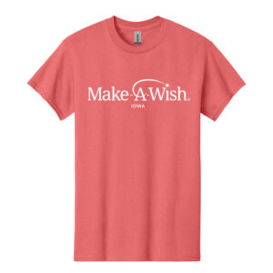 Make A Wish Iowa Unisex Cotton Short Sleeve Tee-Coral Silk